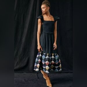 Anthropologie Othilia Quilted Patchwork Dress